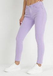 Fioletowe Jeansy Skinny z Regularnym Stanem Ingas. Fioletowe jeansy damskie Born2be. Za 74.99 zł.