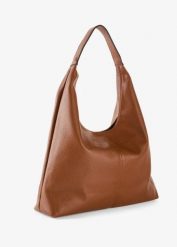 Torba typu shopper o fakturze groszkowanej skóry. Czarne torebki shopper damskie bonprix, bez wzorów, ze skóry, duże, bez dodatków. Za 134.99 zł.
