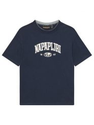 Napapijri T-Shirt S-Inot NP0A891F M Granatowy Loose Fit. Niebieskie t-shirty dla chłopców Napapijri, bez wzorów, z bawełny, bez ramiączek. Za 69.99 zł.