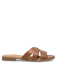 Lasocki Klapki WI16-MENA-12 Brązowy. Brązowe klapki damskie Lasocki, bez wzorów, ze skóry, bez obcasa. Za 129.99 zł.