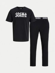 Jack & Jones Piżama Elton 12266998 Czarny Standard Fit. Czarne piżamy męskie Jack & Jones, m, bez wzorów, z bawełny, bez ramiączek. Za 159.99 zł.