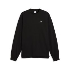 Męska bluza Essentials Elevated Relaxed Material PUMA. Czarne bluzy męskie Puma, l, bez wzorów, z bawełny, bez kaptura. Za 249.00 zł.