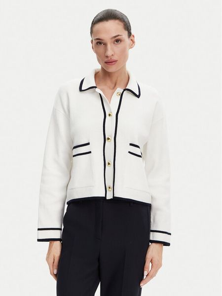 Barbour Kardigan LKN1621WH71 Écru Regular Fit. Kardigany damskie Barbour, bez wzorów, z bawełny, bez kołnierzyka, bez ramiączek, bez kaptura. Za 359.99 zł.