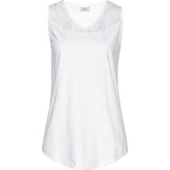 Top z koronką bonprix biały. Topy damskie marki bonprix. Za 59.99 zł.
