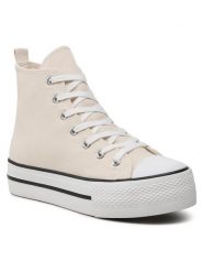 Jenny Fairy Trampki WSS20468-01 Beżowy. Brązowe trampki i tenisówki damskie Jenny Fairy, bez wzorów, z materiału, bez zapięcia. Za 94.99 zł.