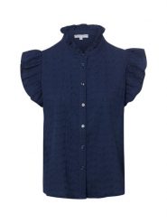 Marie Lund Bluzka Kobiety Bawełna (100%) niebieski, XXL. Niebieskie bluzki damskie Marie Lund, xxl, bez wzorów, z bawełny, bez kołnierzyka, bez ramiączek. Za 179.95 zł.