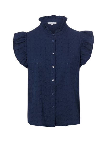 Marie Lund Bluzka Kobiety Bawełna (100%) niebieski, XXL. Niebieskie bluzki damskie Marie Lund, xxl, bez wzorów, z bawełny, bez kołnierzyka, bez ramiączek. Za 179.95 zł.