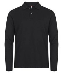 Clique Koszulka polo Stretch Premium długi rękaw — dobry stretch. Czarne bluzki z długim rękawem męskie CLIQUE, m, bez wzorów, z bawełny, bez kołnierzyka. Za 163.52 zł.
