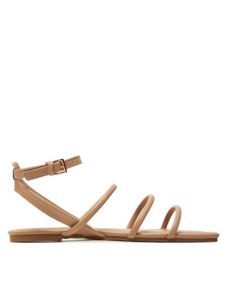 ONLY Shoes Sandały Onlmillie-5 15335569 Beżowy. Brązowe sandały damskie ONLY Shoes, bez wzorów, ze skóry, bez obcasa, na płaskiej podeszwie, bez zapięcia. Za 99.99 zł.