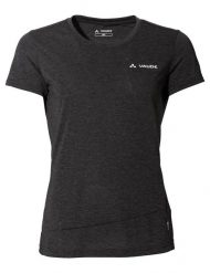 Koszulka damska Sveit Shirt. Czarne koszulki sportowe damskie Vaude, bez wzorów, z bawełny, bez kołnierzyka, bez ramiączek, trekkingowe. Za 189.00 zł.