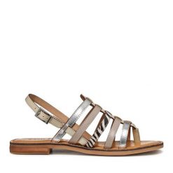 Sandały Geox. Sandały damskie Geox, bez wzorów, bez obcasa, na płaskiej podeszwie, bez zapięcia. Za 389.99 zł.