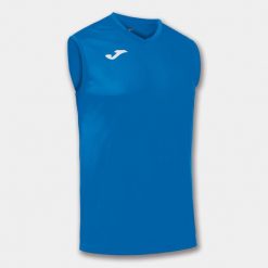 Koszulka do koszykówki męska Joma Combi bez rękawów. Niebieskie koszulki sportowe męskie Joma, m, bez wzorów, z meshu, bez kołnierzyka, bez ramiączek, do koszykówki. Za 118.50 zł.