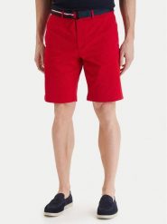 Tommy Hilfiger Szorty materiałowe Denton MW0MW42349 Czerwony Slim Fit. Czerwone szorty męskie Tommy Hilfiger, m, bez wzorów, z bawełny. Za 369.99 zł.