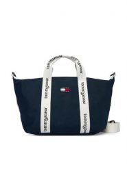 Tommy Jeans Torebka Ess Daily Mini Tote AW0AW18460 Granatowy. Niebieskie torebki do ręki damskie Tommy Jeans, bez wzorów, z jeansu, bez dodatków. Za 289.99 zł.