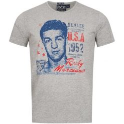T-shirt o wąskim kroju Benlee Manifesto. Szare t-shirty męskie BENLEE, m, bez wzorów, z bawełny, bez kołnierzyka. Za 136.00 zł.