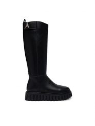 Patrizia Pepe Kozaki PJ450.31 Czarny. Czarne buty zimowe dziewczęce Patrizia Pepe, bez wzorów, bez zapięcia. Za 824.99 zł.