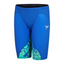 Strój startowy pływacki dla chłopca jammery Speedo LZR Ignite. Niebieskie kąpielówki dla chłopców Speedo, bez wzorów. Za 602.69 zł.