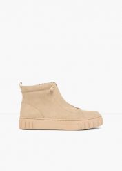 Wysokie sneakersy Marco Tozzi na platformie. Brązowe obuwie sportowe damskie bonprix, bez wzorów. Za 249.99 zł.