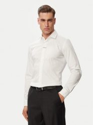 HUGO Koszula Kenno 50566215 Biały Slim Fit. Białe koszule męskie Hugo, m, bez wzorów, z bawełny, biznesowe, bez kołnierzyka, bez ramiączek. Za 499.99 zł.