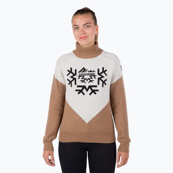 Sweter damski Rossignol Cieloalto Tn. Brązowe swetry damskie Rossignol, bez wzorów, sportowe, bez kołnierzyka, bez ramiączek, bez kaptura. Za 809.99 zł.