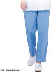 R.E.I.S. NONA-T - spodnie damskie do pasa, 65% poliester, 35% bawełna, 165 g/m, gumka w pasie - jasnoniebieski XL. Niebieskie spodnie materiałowe damskie R.E.I.S., m, bez wzorów, z bawełny. Za 59.93 zł.