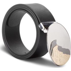 Pasek Męski VERSACE COLLECTION - V910234 VM00403 V184 95 Nero/Grigio Scuro. Czarne paski damskie Versace Collection, w paski, ze skóry. Za 1,129.00 zł.