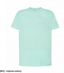 T-shirt JHK TSRA 150 - męski z krótkim rękawem wzmocniony lycrą ściągacz, 100% bawełna, 155-160g - miętowo-zielony 2XL. Zielone t-shirty męskie JHK, m, bez wzorów, z bawełny, bez kołnierzyka. Za 23.35 zł.
