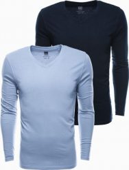 Ombre Zestaw longsleeve męski z długim rękawem - mix 2-pak V6 Z41 XL. Bluzki z długim rękawem męskie Ombre, m, bez wzorów, bez kołnierzyka. Za 139.99 zł.