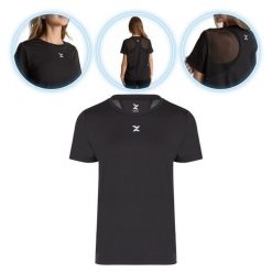 Koszulka damska Trexo Trexi Reg Tee. Czarne koszulki sportowe damskie TREXO, bez wzorów, na fitness i siłownię. Za 49.99 zł.