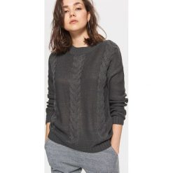 Sweter z warkoczowym splotem - Szary. Szare swetry damskie Cropp, ze splotem. Za 49.99 zł.