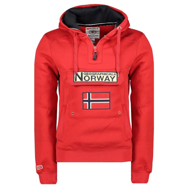 Bluza Geographical Norway GYMCLASS RED DB MEN 054 czerwony męska. Czerwone bluzy męskie Geographical Norway, m, bez wzorów, bez kaptura. Za 129.00 zł.