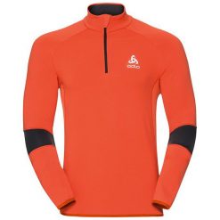 Odlo Bluza męska Midlayer 1/2 zip DIOXIDE pomarańczowa r. L (612262). Bluzy męskie marki Odlo. Za 261.35 zł.