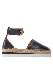 See By Chloé Espadryle SB26150 Czarny. Czarne sandały damskie See By Chloé, bez wzorów, ze skóry, bez obcasa, bez zapięcia. Za 1,239.00 zł.