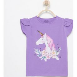 T-shirt z jednorożcem - Fioletowy. T-shirty i topy dla dziewczynek marki bonprix. Za 24.99 zł.
