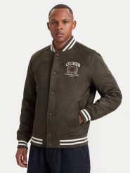 Guess Kurtka bomber M6YL23 W2814 Zielony ciemny Regular Fit. Zielone kurtki męskie Guess, m, z aplikacjami, z syntetyku, bez kaptura. Za 864.99 zł.
