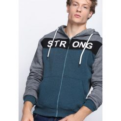 Szaro-Niebieska Bluza Go Stronger. Kardigany męskie marki Born2be. Za 49.99 zł.