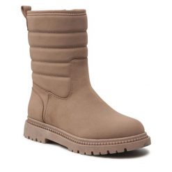 Botki DeeZee. Brązowe botki damskie DeeZee, bez obcasa, na płaskiej podeszwie, bez zapięcia. Za 159.99 zł.