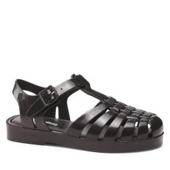 Sandały Melissa. Czarne sandały dziewczęce Melissa, bez zapięcia. Za 329.99 zł.