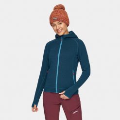 Bluza polarowa turystyczna z kapturem damska Alpinus Oeta. Niebieskie bluzy damskie Alpinus, m, bez wzorów, z polaru, z kapturem. Za 339.00 zł.
