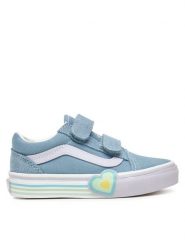 Vans Tenisówki Old Skool V Heart VN000D4DCFL1 Niebieski. Niebieskie trampki i tenisówki dziewczęce Vans, bez wzorów, ze skóry, bez zapięcia. Za 279.99 zł.