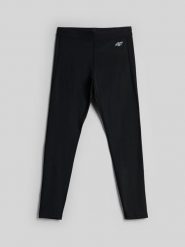 4F Legginsy do biegania szybkoschnące męskie - czarne L. Czarne legginsy sportowe męskie 4f, l, bez wzorów, do biegania. Za 129.99 zł.