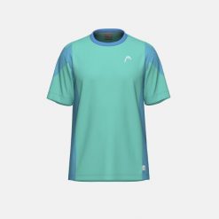 SLICE Męska Koszulka Tenisowa. Niebieskie koszulki sportowe męskie Head, m, bez wzorów, bez kołnierzyka, bez ramiączek, tenisowe. Za 230.00 zł.