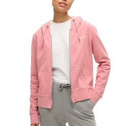 Bluza z kapturem i zamkiem gładka. Czerwone bluzy damskie Superdry., bez wzorów, z kapturem. Za 349.55 zł.