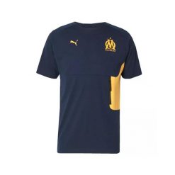 Koszulka OM Tech 2024/25. Niebieskie koszulki sportowe męskie Puma, bez wzorów, bez kołnierzyka, bez ramiączek, do piłki nożnej. W wyprzedaży za 178.00 zł.