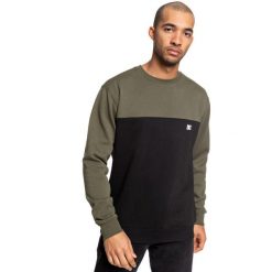 Bluza męskie Dc Shoes Rebel Crew Block 3 Green/black. Zielone bluzy męskie DC Shoes, m, bez wzorów, z bawełny, bez kaptura. Za 290.00 zł.
