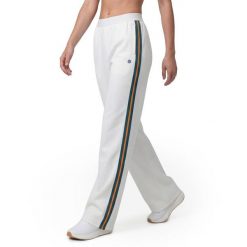 Damskie spodnie tenisowe z szerokimi nogawkami Siroko Volley-W White. Białe spodnie materiałowe damskie SIROKO, l, bez wzorów, z tkaniny, tenisowe. Za 254.00 zł.