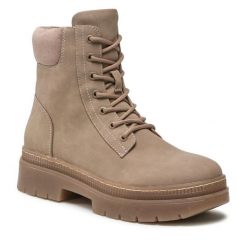 Trzewiki Jenny Fairy. Brązowe botki damskie Jenny Fairy, bez obcasa, na płaskiej podeszwie, bez zapięcia. Za 89.99 zł.