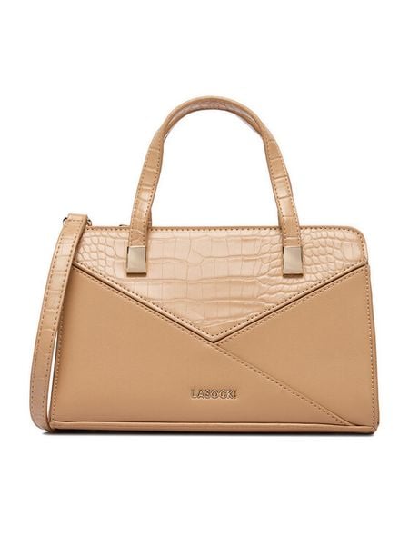 Lasocki Torebka CEO-LSK-M-001-09 Beżowy. Brązowe torebki do ręki damskie Lasocki, bez wzorów, z materiału, bez dodatków. Za 169.99 zł.