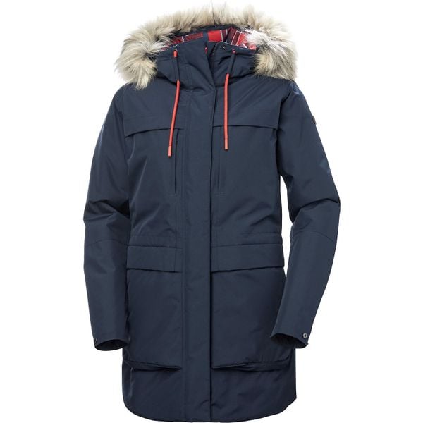 Parka dla kobiet Helly Hansen Coastal. Czarne parki damskie Helly Hansen, na zimę, s, z aplikacjami, z futra, sportowe, bez kaptura. Za 949.45 zł.