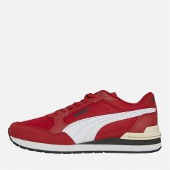 Buty sportowe Puma ST Runner v4 NL Dark Crimson-White- (39906912). Czerwone obuwie sportowe damskie Puma, bez wzorów, trekkingowe. Za 209.00 zł.